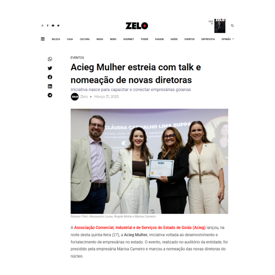 Leia mais sobre o artigo Acieg Mulher estreia com talk e nomeação de novas diretoras